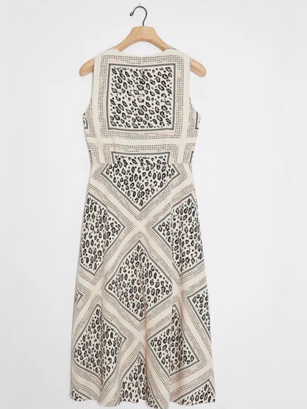 Anthropologie Mignon Doo Manon Leopard A-Line Midi Dress Small NWT Animal Print - Picture 3 of 7